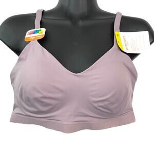 Warners Womens Bra Size M Purple Cloud 9 Convertable Wireless Lift Bra RN1041A